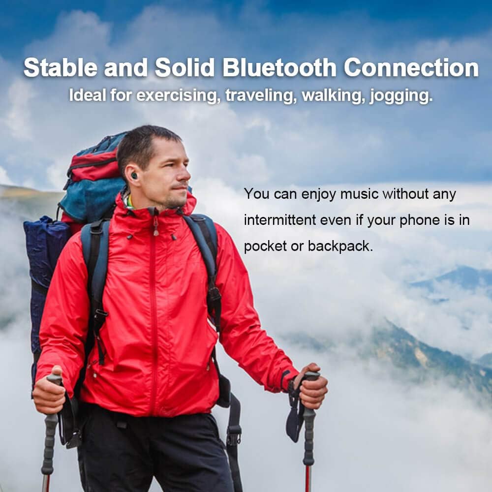80% оƒƒ Dіѕсоunt Holiper Wireless Earbuds Bluetooth Headphones 3D Stereo Cordless Earphones in Ear Buds Touch Control IPX5 Waterproof, Black