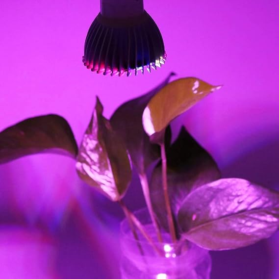 LED Grow Light 28W Full Spectrum Plant Grow Lights E14/GU10 Indoor Plants Seedling Veg and Bloom Plant Hanging Growing Lamps Bulb for Flower Plant 85V-265V(GU10) [Energy Class E]