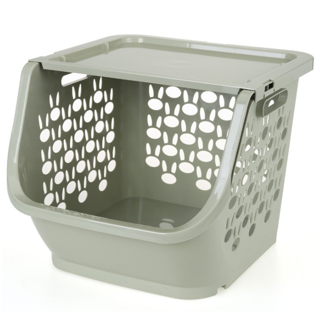 Tyenaza Panier De Rangement 3 Compartiments En Plastique - Organisateur Cuisine Fruits Légumes (12x15x32 Cm)