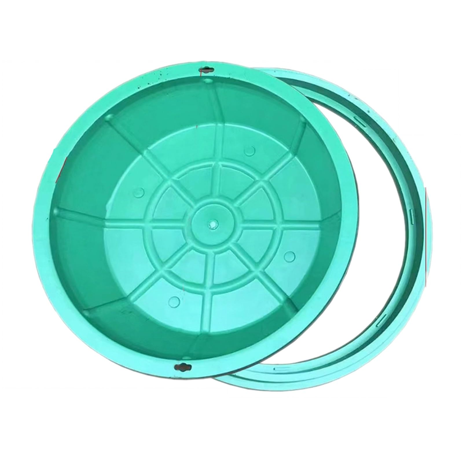 Gbrsxyip Green Heavy-Duty Round Septic Tank Lid - Removable Invisible Manhole Cover For Yard/Park/Pavement Strong Load-Bearing Embedded Inspection Cover (80X80cm/31.5X31.5in)