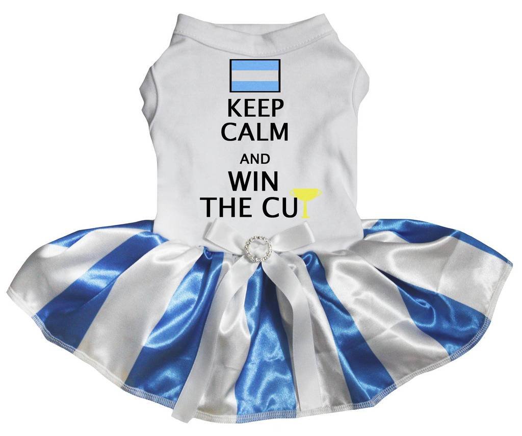 Robe Argentine pour chiot en coton bleu haut respirant et confortable