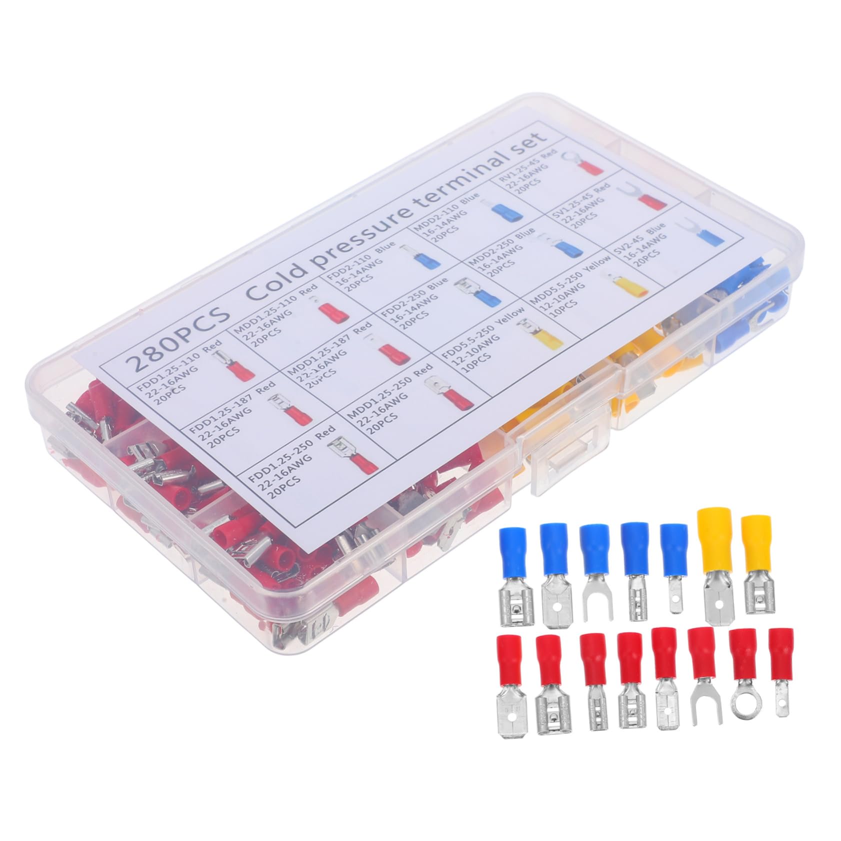 1 Set Terminal Set Car Speakers Speaker Wire Connectors Spade Wire Connectors Cable Connectors Spade Wire Crimp Terminal Wire Connectors Kit Spade Terminal Connectors Plastic CIYODO