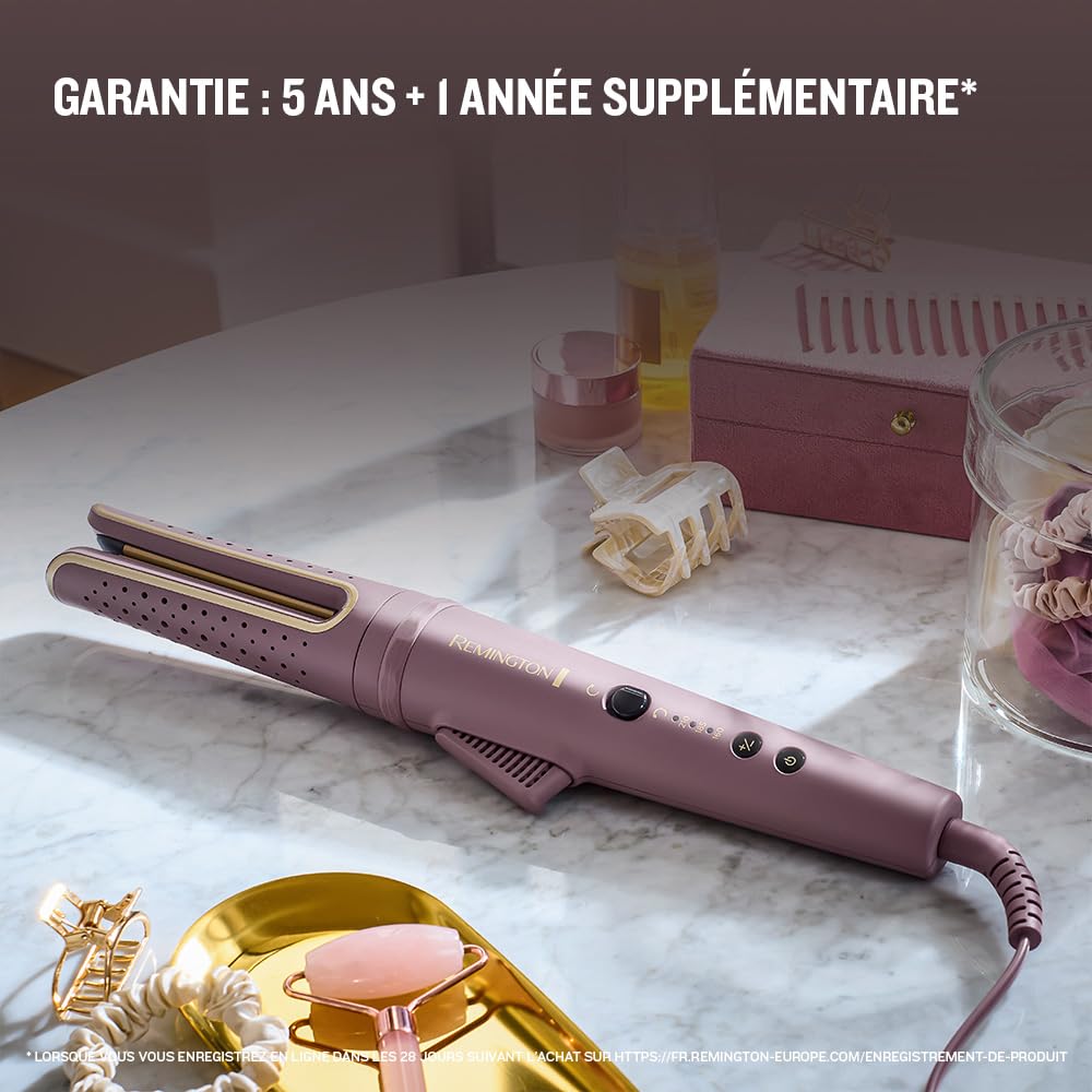 Remington AirVive Boucleur à cheveux Fer à boucler rotatif Technologie Ionic Air : boucles de longue durée revêtement ultra-céramique de haute qualité avec micro-actifs,écran LED 160-210°C - CI8930