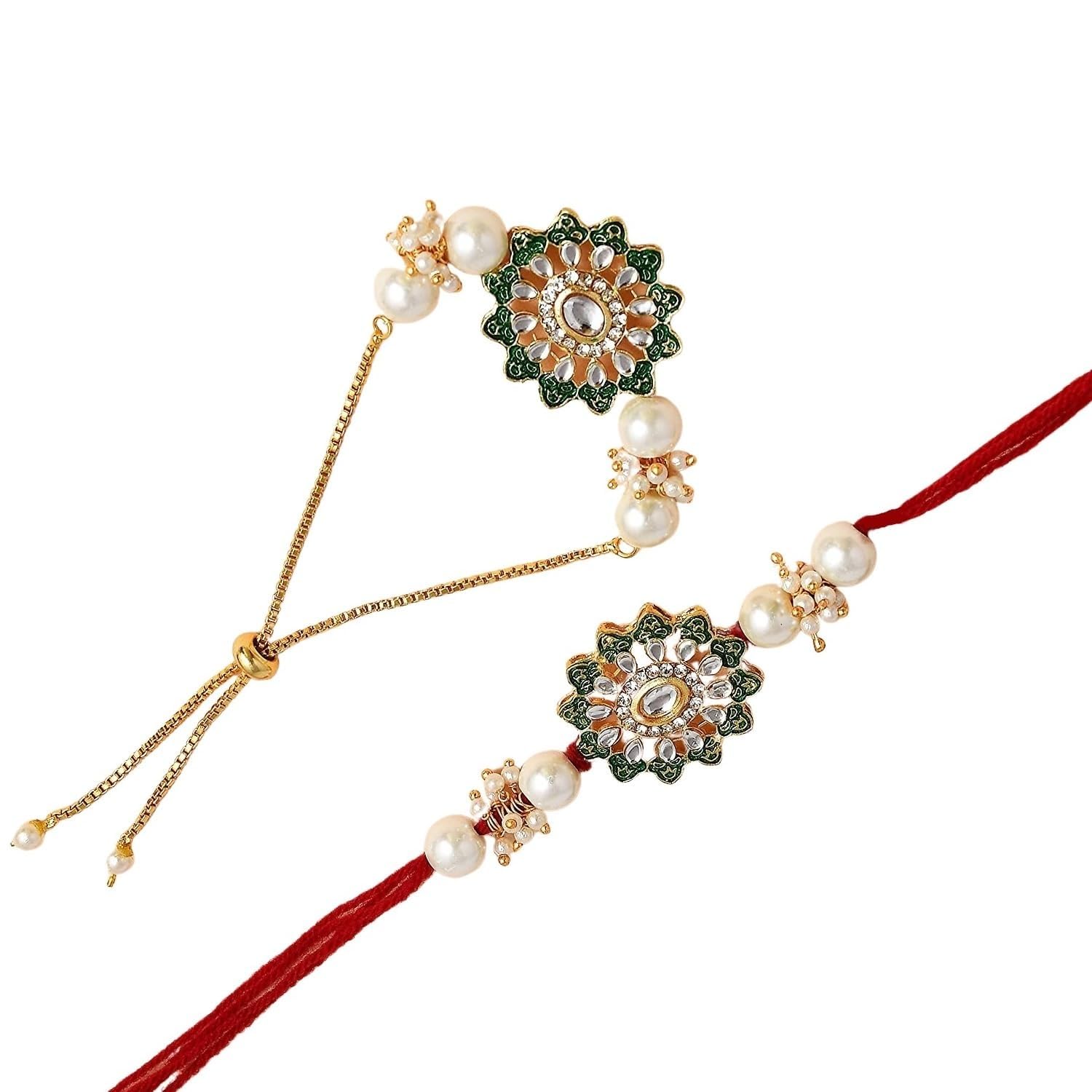 RATANSHALA - Combo of 2 Rakhi Family Set Of 2 Rakhis Bhaiya +1 Bhabhi Lumba for Brother Bhabhi Bhaiya Bhai Rakhi Wristband Bracelet Rakhi for Brother By Ratanshala (B0CBMWLHKC) Amazon Price History, Amazon Price Tracker