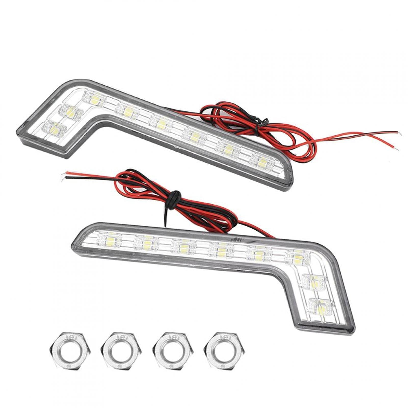 Yctze pour feux de jour led Lampe de jour de jour super lumineuse à 8 LED étanche DRL universel Feu diurne Feu diurne LED Feu diurne étanche Feu diurne étanche Imperméable universel Feu diurne Feu Di