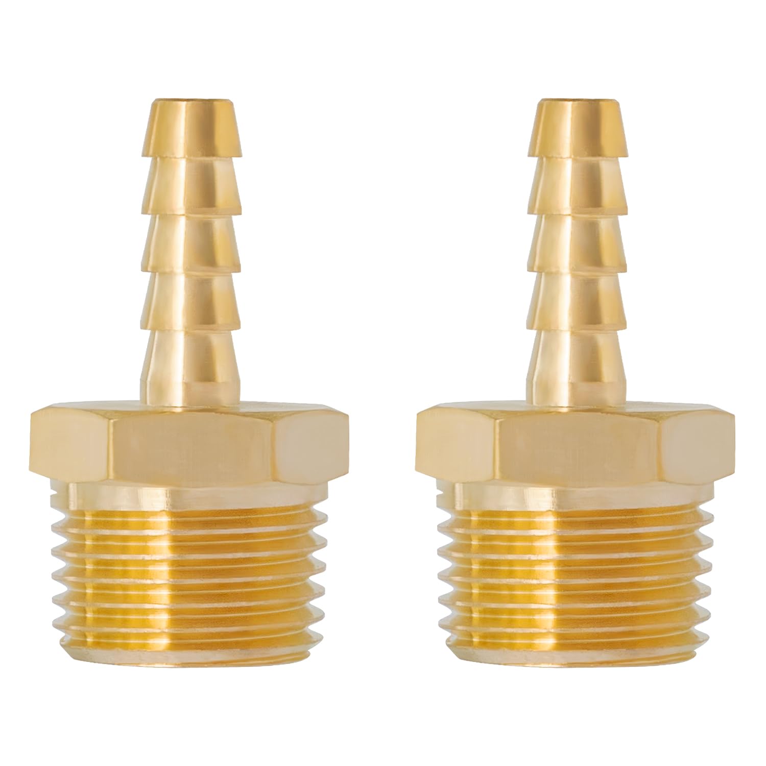 SUNGATOR Hose Barb Fittings, 1/2" NPT to 1/4" Barb Air Hose Fitting, 2-Pack