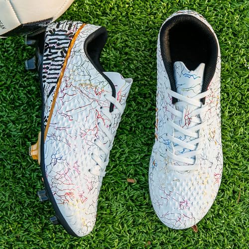 WILTENA Womens Comfy Soccer Cleats Mens Low Top Firm Ground Football Shoes Girls Boys Fashion Outdoor Football Sneakers4