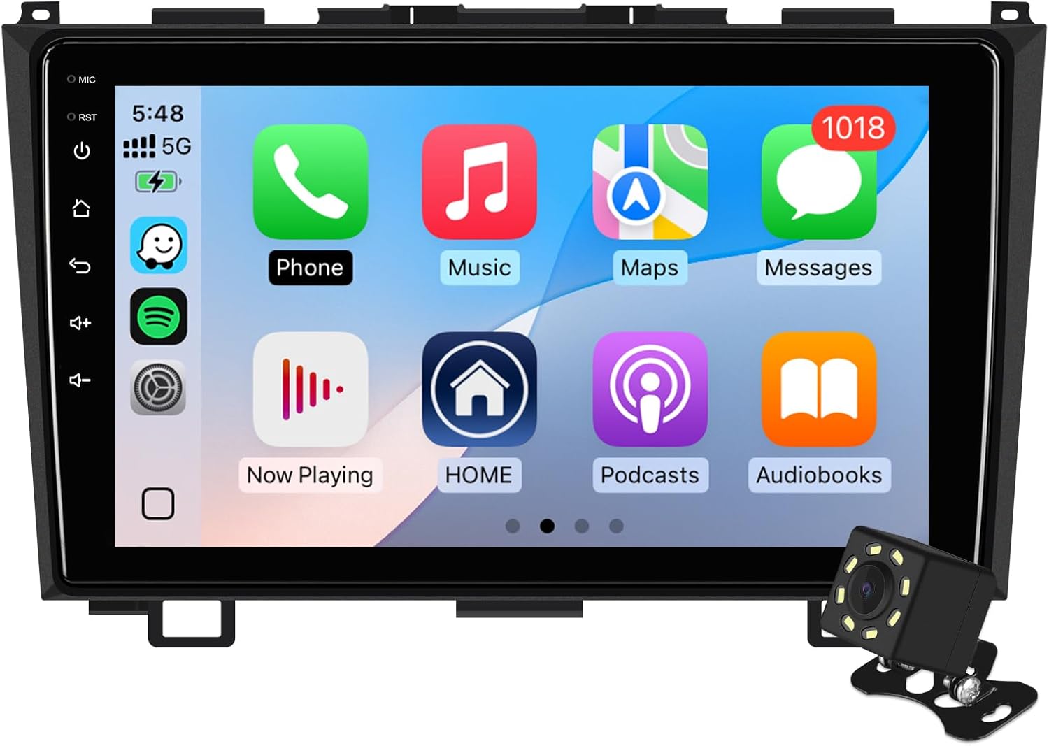 9 Inch IPS Touchscreen Android 13 Car Stereo for Honda CR-V 2007-2011 with Wireless CarPlay & Android Auto Car Radio, Support GPS, WiFi, Bluetooth, FM Radio, Backup Camera, SWC, Dual USB