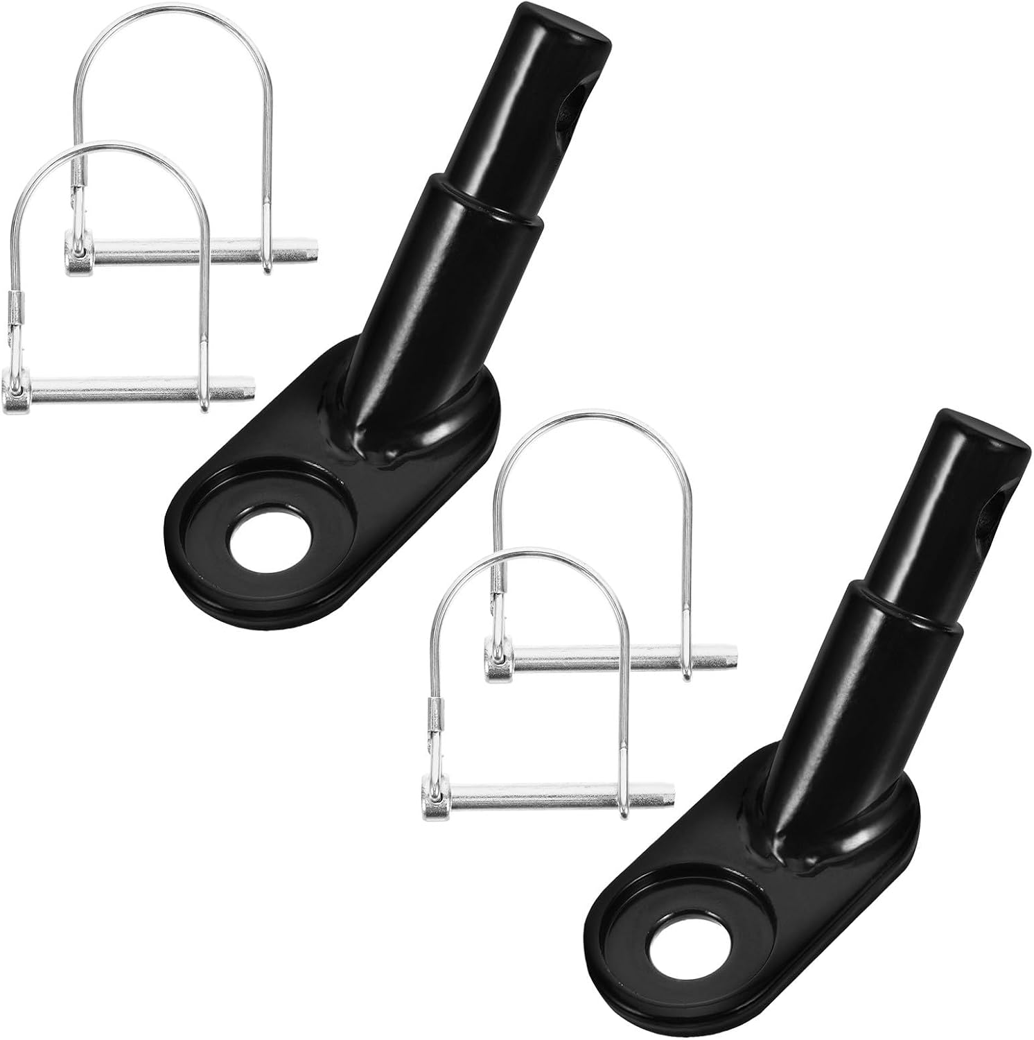 1 Set Bicycle Trailer Hitch Connector - Heavy-Duty Bike Cargo Trailer Hitch Attachment - Quick-Release Stable Mount Coupler for Dog Pet Transport Black