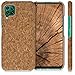 kwmobile Case Compatible with Huawei P40 Lite - Protective Cork Mobile Cell Phone Cover - Light Brown