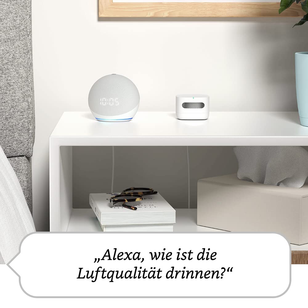 Amazon Smart Air Quality Monitor (Neueste Generation) – Smartes Luftqualitätsmessgerät von Amazon | Deine Luftwerte im Blick, funktioniert mit Alexa