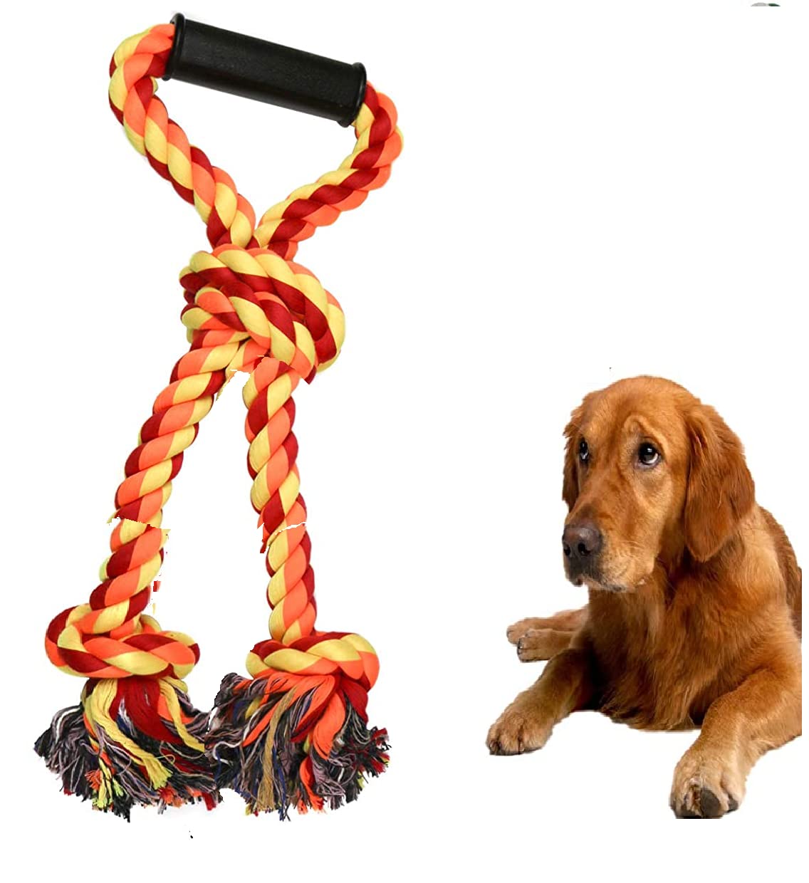 PETS EMPIRE Dog Rope Chew Toys, Aggressive Chewers Tough Natural Cotton Rope Knotted Heavy Rope Toy for Large and Medium Dog, Teeth Cleaning, Fetching Toy (Large Rop) (B09Y987ZLK) Amazon Price History, Amazon Price Tracker
