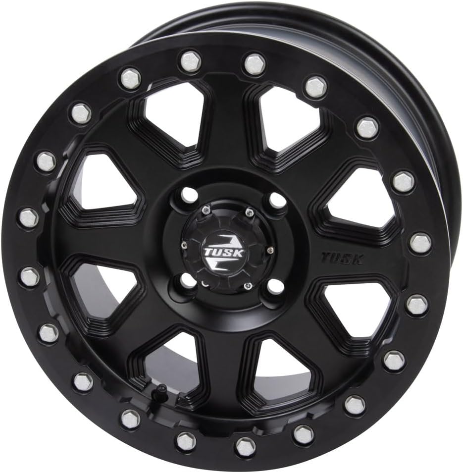 4/110 Tusk Uinta Beadlock Wheel 14x7 5.0 + 2.0 Matte Black For Yamaha Viking VI EPS Ranch Edition 2022-2024