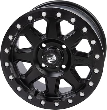 4/156 Tusk Uinta Beadlock Wheel 15x7 5.0 + 2.0 Matte Black For Polaris Sportsman WV850 HO 2014