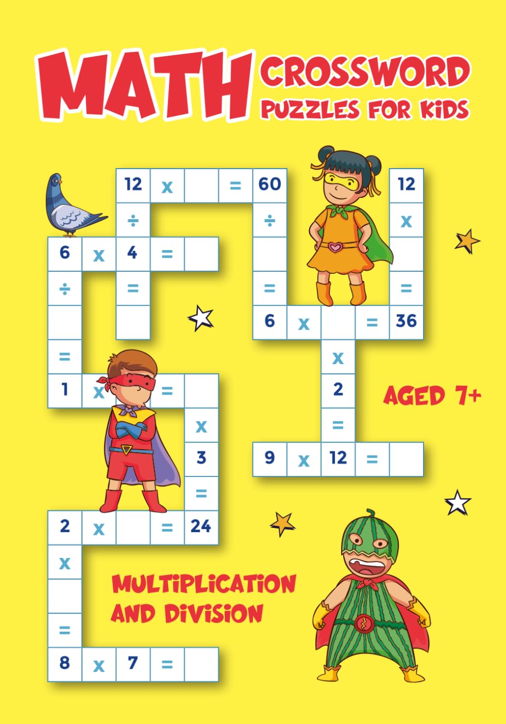 Math Crossword Puzzles for Kids: Criss Cross Math Workbook Multiplication and Division