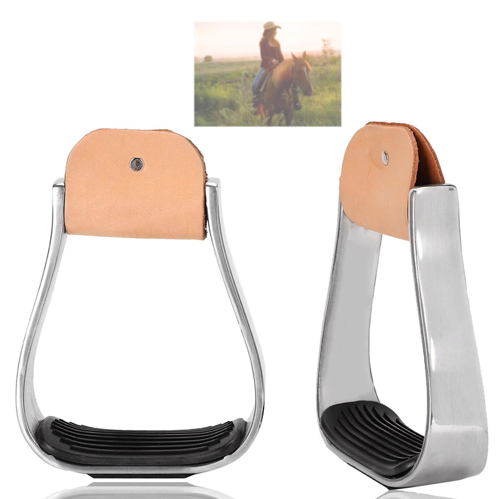 Étriers d'équitation western rembourrés pour le confort des longues randonnées
