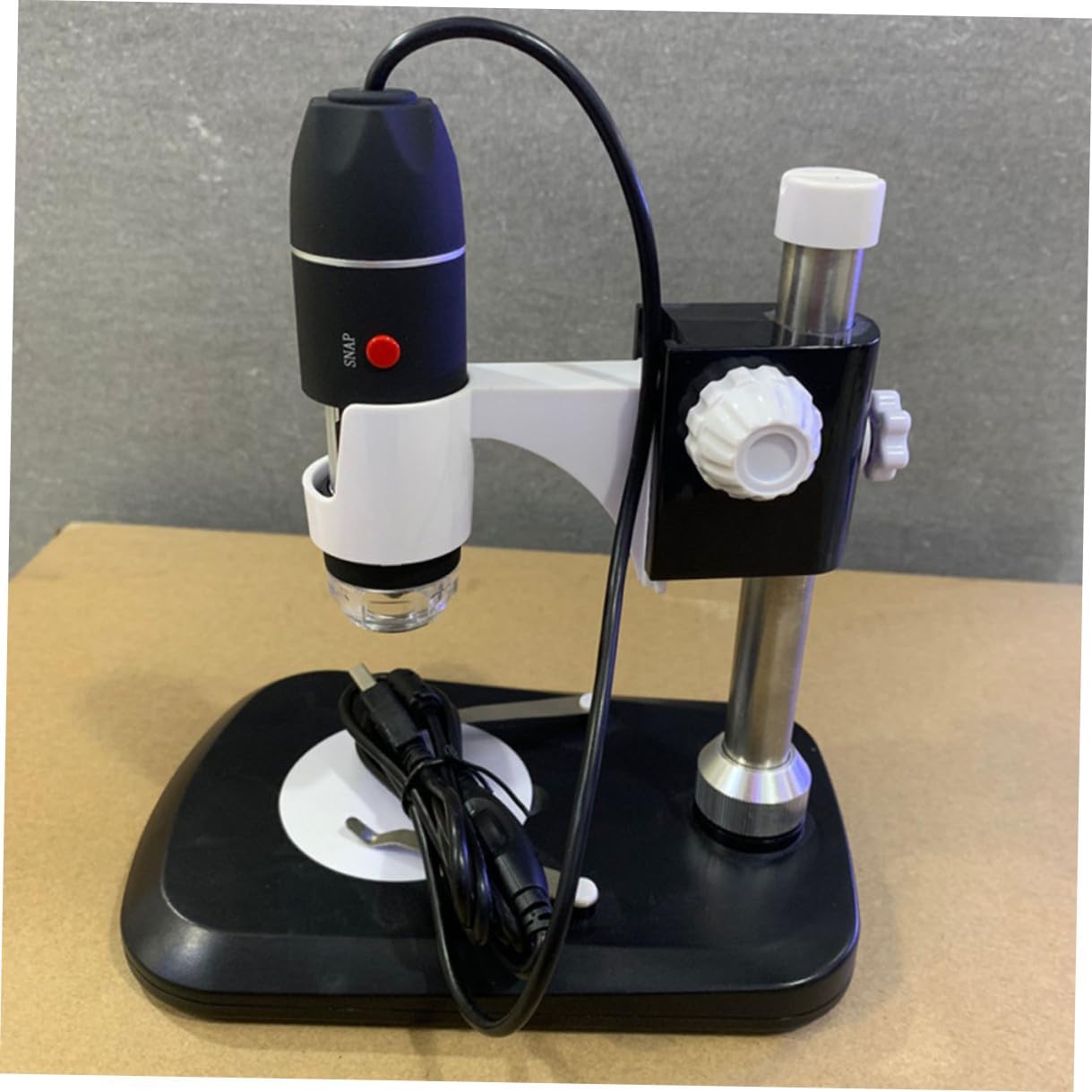 DOITOOL Portable Electron Microscope Digital Loupe with LED Light for Jewelry Stamp Circuit Board Inspection and Teaching Versatile Detecting Device in Black