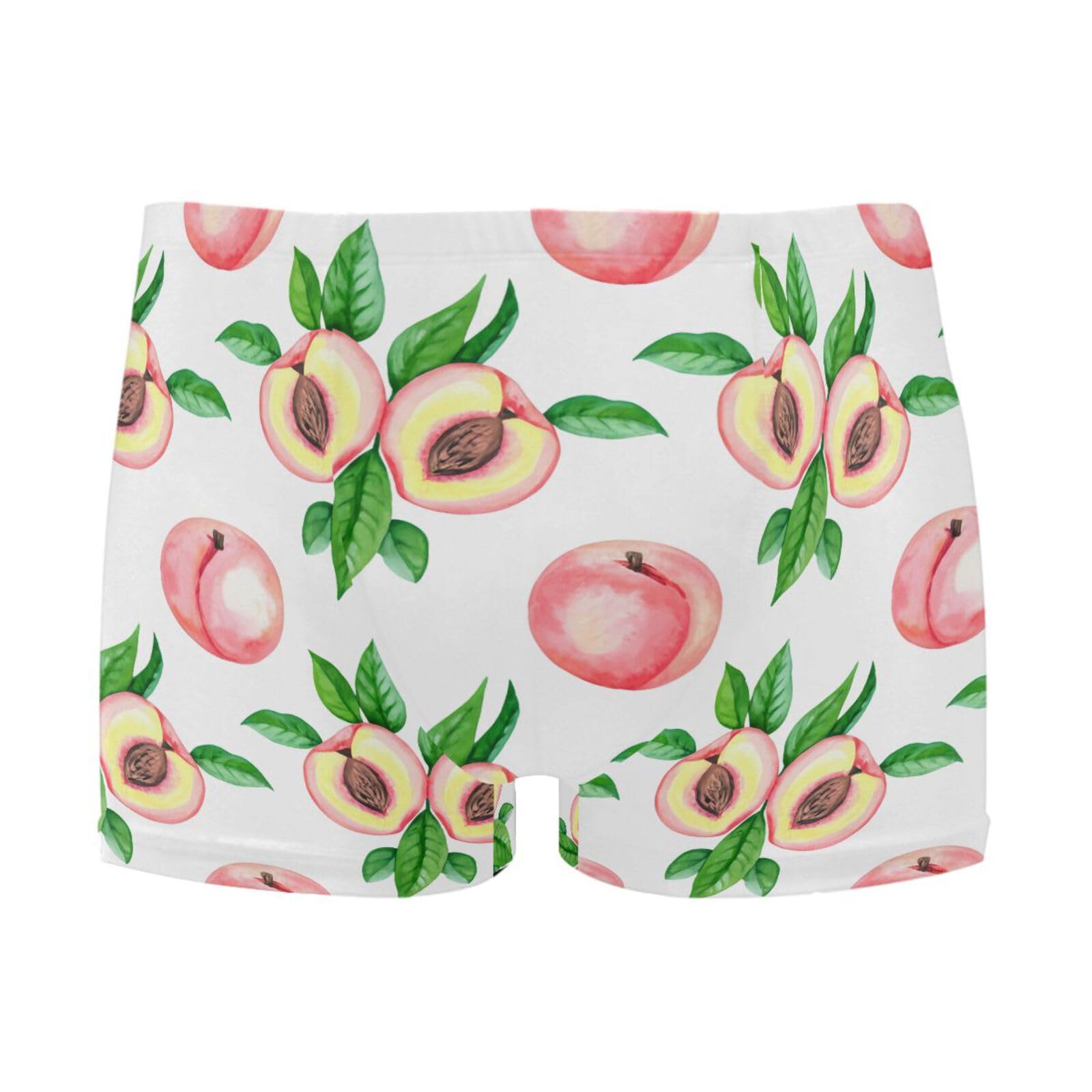 UMIRIKO Watercolor Peaches Mens Swim Trunks Swimwear Bathing Suit Swim Brief Square Leg Board Short S-3XL 202c1407