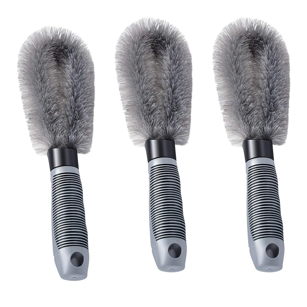 Asryd Car Tire Rim Cleaning Brush Scrubber with Antislip Handle Multi-Functional SUV Tyre Wheel Rim Hub Washing Cleaner 3 Pcs-image-25