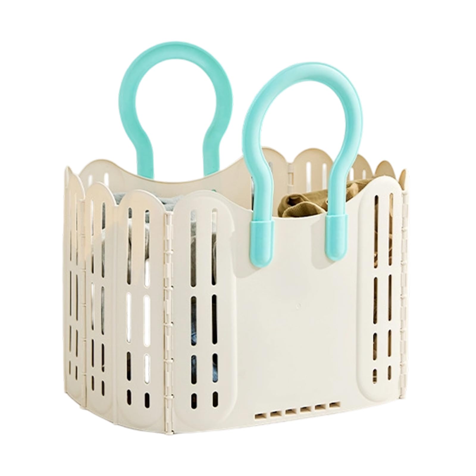 Tsophreniq Permanent PRESENTATION Collapsing Obstruct Pliable Laundry Basket with Ventilation Cavities Thin Transportable for Home Dormitory Space Saving Net Obstruct