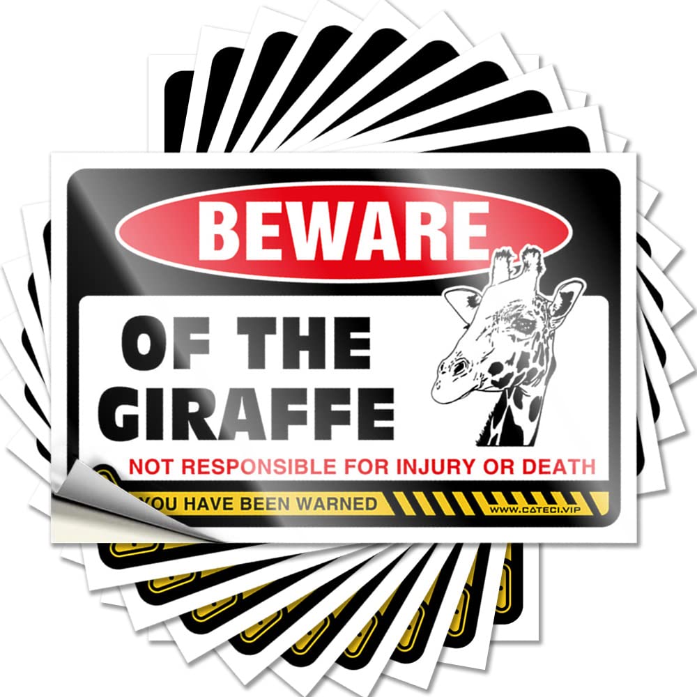 Beware of Giraffe Half Vintage Kitchen Accessories - Decals Laptop Removable Vinyl Decal(6X9CM)