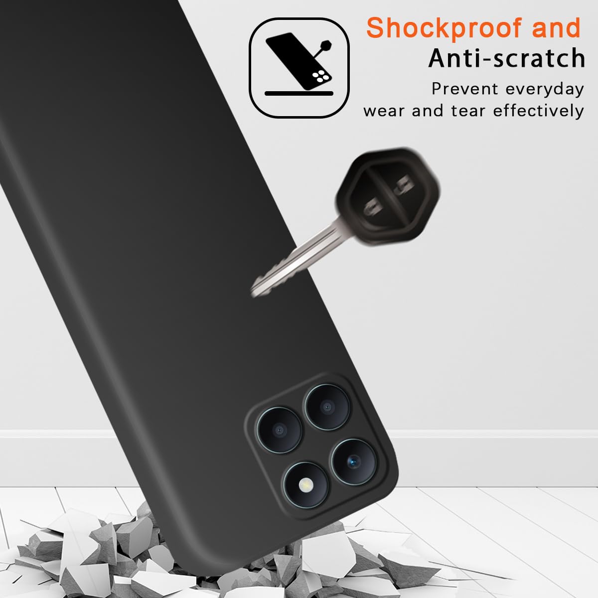 Cover Morbida + Pellicola Vetro Temperato Per Honor X6a 4G (6.56'') - Trasparente