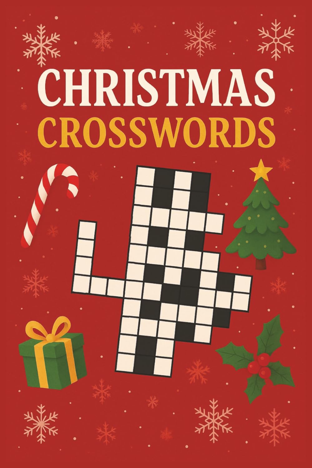 Christmas Crossword Puzzle Book: With Easy to Read Print | 6x9 inches, 122 pages | Gift for Vacations, Holidays, and Relaxing Times