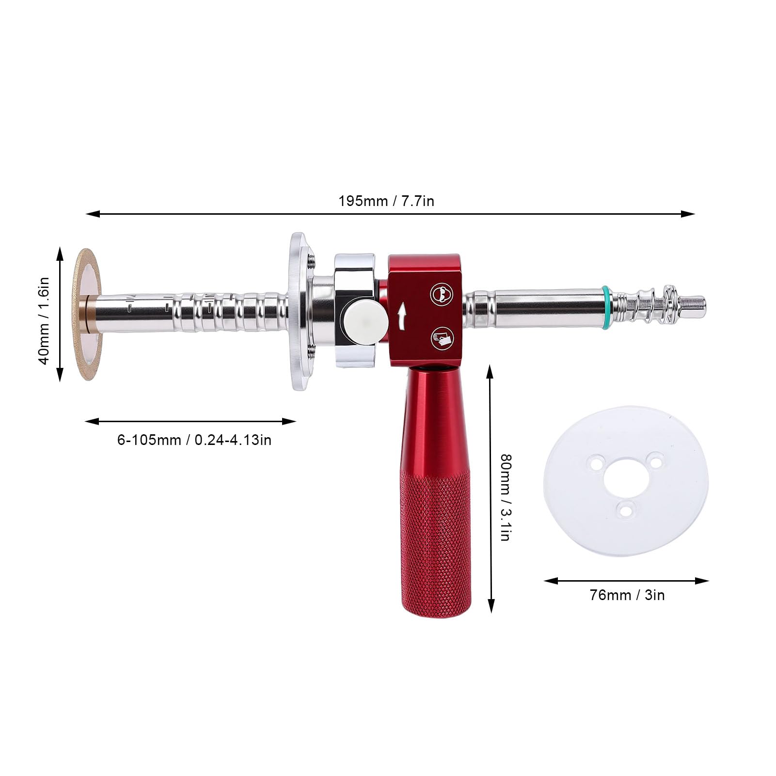 Cortatubos Interior, Cortatubos de Posicionamiento Interior de Tubo, Interno Ajustable 6-105 Mm con de Acero Inoxidable para Cortar Tuberías de Plástico PVC ABS