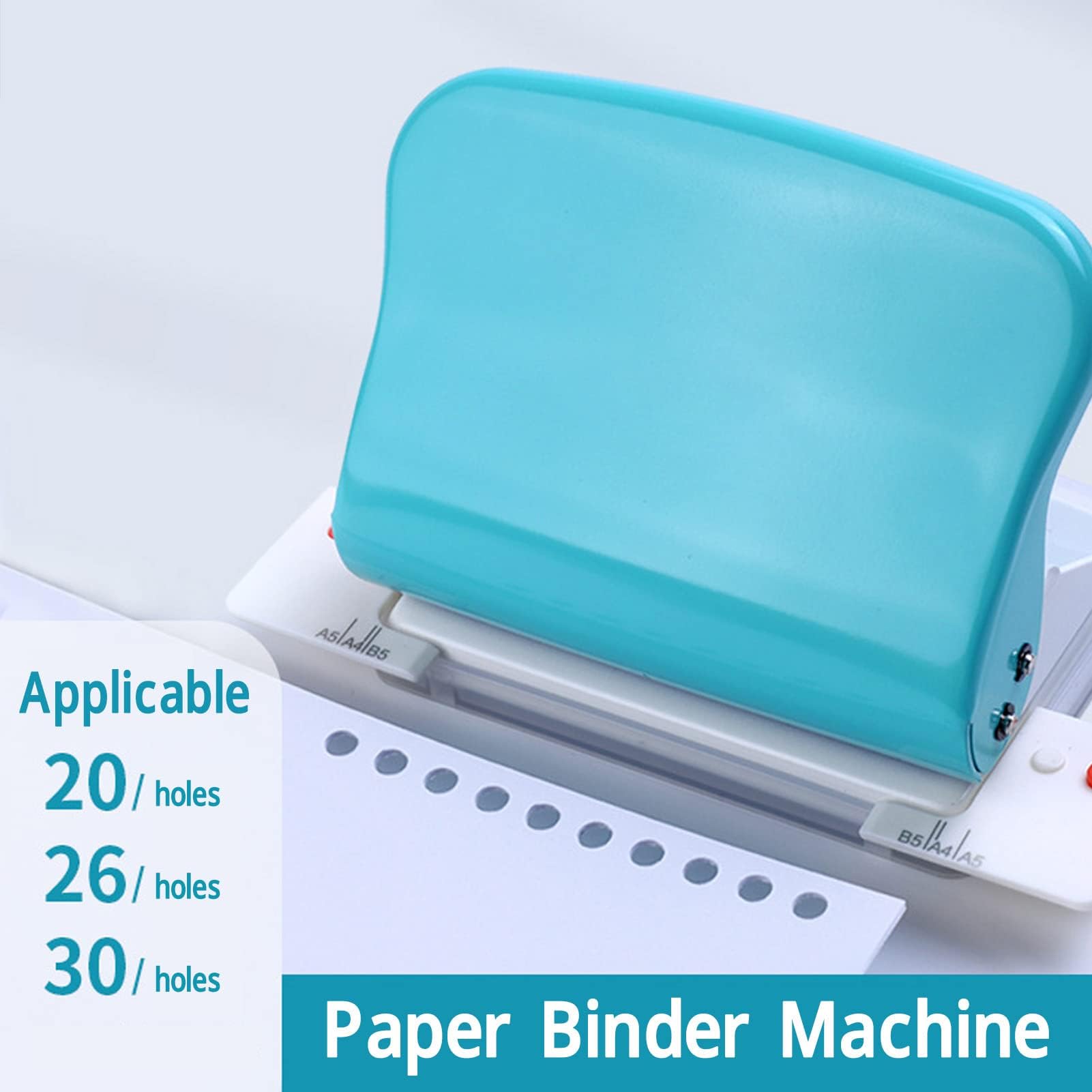 Papierbindemaschine, 10-Locher Manuelle Bindemaschinen Cinch Buchbindemaschine Spiralbuch-Rundspiralbinder Spiralbindemaschine für A4 B5 A5 A7 B4 Papier
