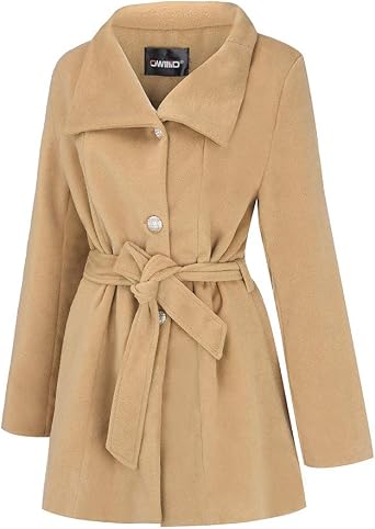 Trench Coat Women Black Winter Outwear Coat Jacket Long Women Overcoat Winter Lapel Sleeve Trench Wool Lady