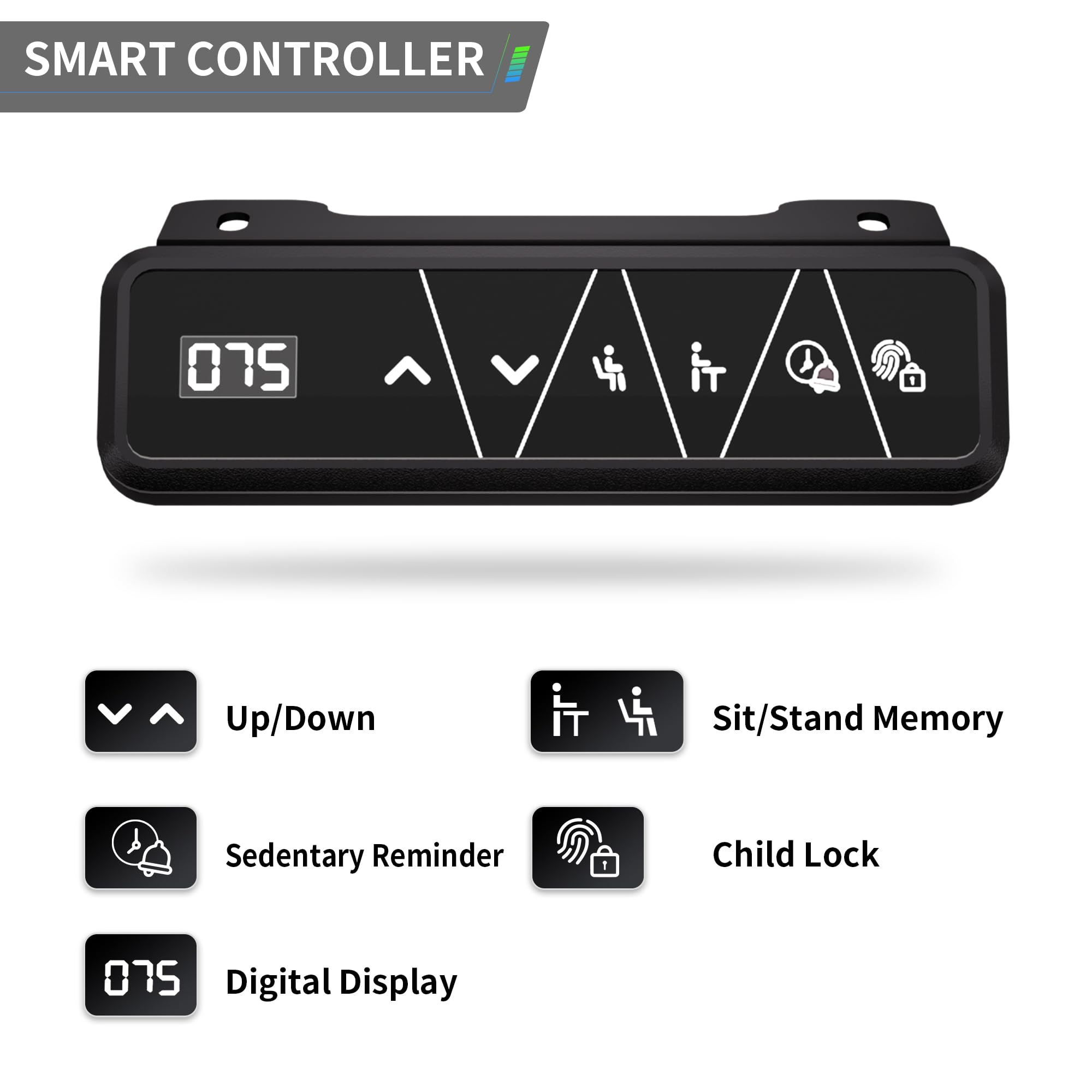 Escritorio de pie para juegos de 71 x 30 pulgadas, altura eléctrica ajustable de 4 patas, escritorio sentado a pie con luz LED y ruedas de bloqueo, diseño abatible, escritorio ergonómico para 7