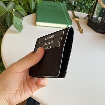 Modica Sazara – Genuine Leather Super Slim Minimalist Wallet, Modern Design, Casual Use, Slim Card Holder