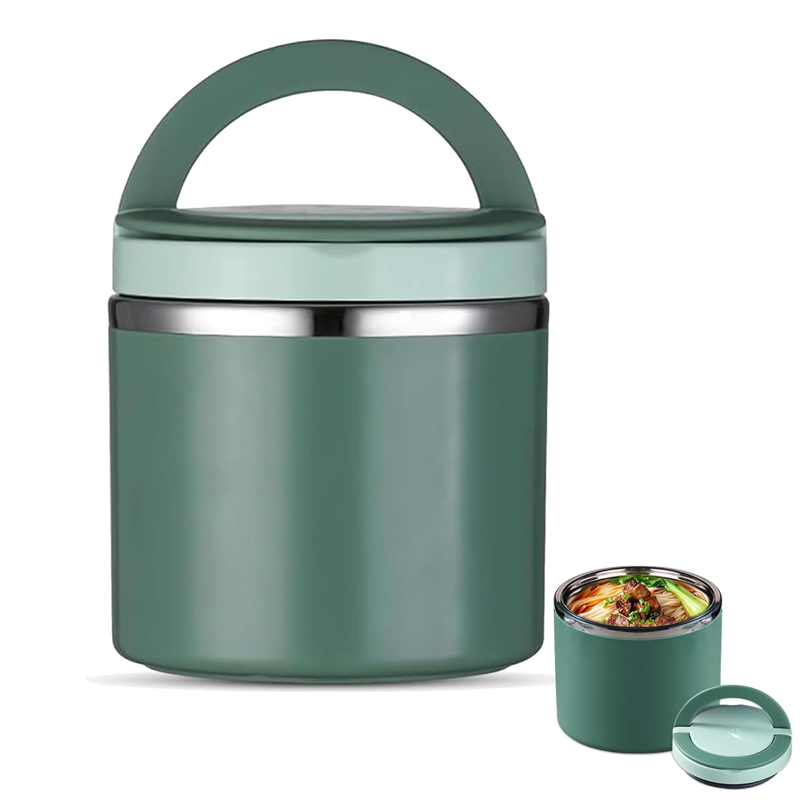 Contenitore Isolante per Alimenti Caldi 1L - Lunch Box Termica, Thermos per Pranzo in Acciaio Inossidabile