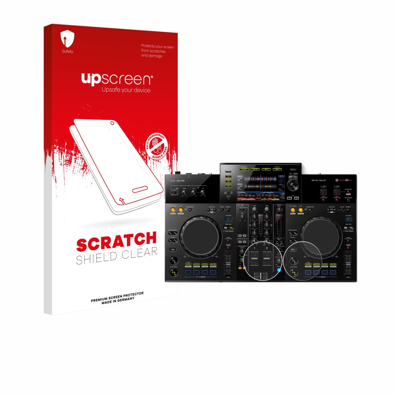 upscreen Scratch Shield Screen Protector Compatible with Pioneer XDJ -RR (Jog) - HD-Clear, Anti-Fingerprint