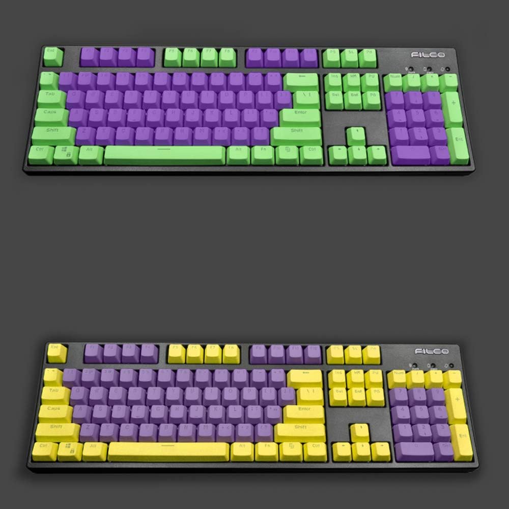 104 Keys Double Shot PBT Translucnt Backlit Keycap OEM Profile Keyset for All Cherry MX Switches Mechanical Gaming Keyboards Standard ANSI Layout 108 104 87 TKL 60% (Lakers Kobe)