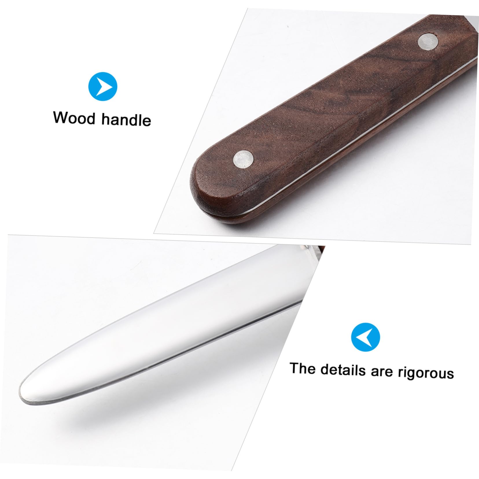 SOLUSTRE 4piezas Cuchillo De Marisco De Acero Inoxidable Herramienta De Cocina para Abrir Ostras y Pelar Camarones De Mango para Preparar Mariscos Casa