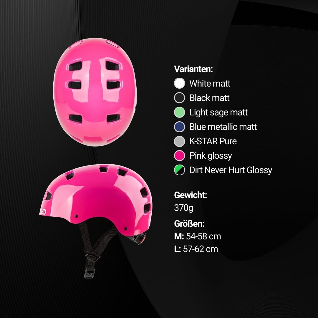 KED Citro City - Casco de bicicleta para adultos – Protección MaxShell cómoda, cierre K-Lock seguro y luz trasera LED con reflector
