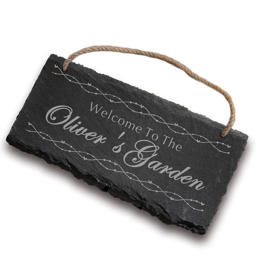 Slate Garden Signs Garden Sign Plaques Custom House Signs Shed Sign Personalised Outdoor Decoration Man Cave Sign Door Sign Christmas Personalised Giifts Signs for Outside (Design 3)