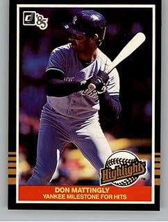 1985 Donruss Highlights #44 Don Mattingly New York Yankees Official MLB Baseball Trading Card in Raw (EX Excellent or Bett...