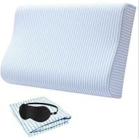 Vista 6 de Funda de almohada de repuesto para almohada de cuello de espuma viscoelástica, funda de almohada con cremallera, protector de almohada de algodón