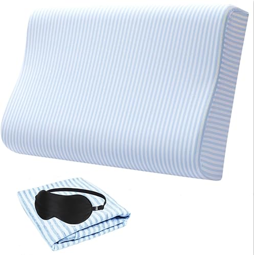 Funda de almohada de repuesto para almohada de contorno, funda de almohada de algodón suave para almohada de cuello de espuma viscoelástica,