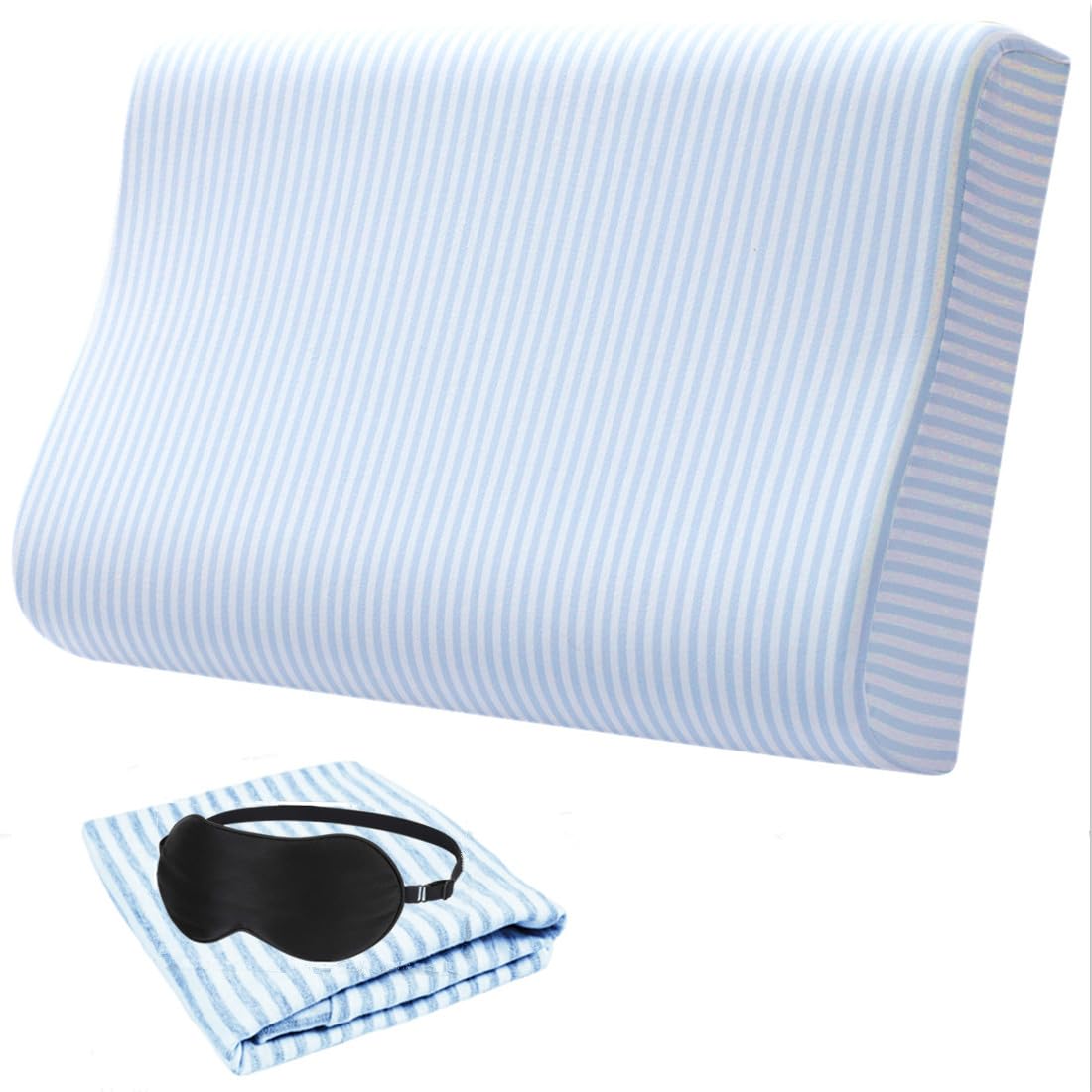 Replacement Pillow Cover for Contour Pillow,Soft Cotton Pillowcase for Memory Foam Neck Pillow,Pillow Protector for Latex Pillow Cervical Pillow,Hidden Zippered