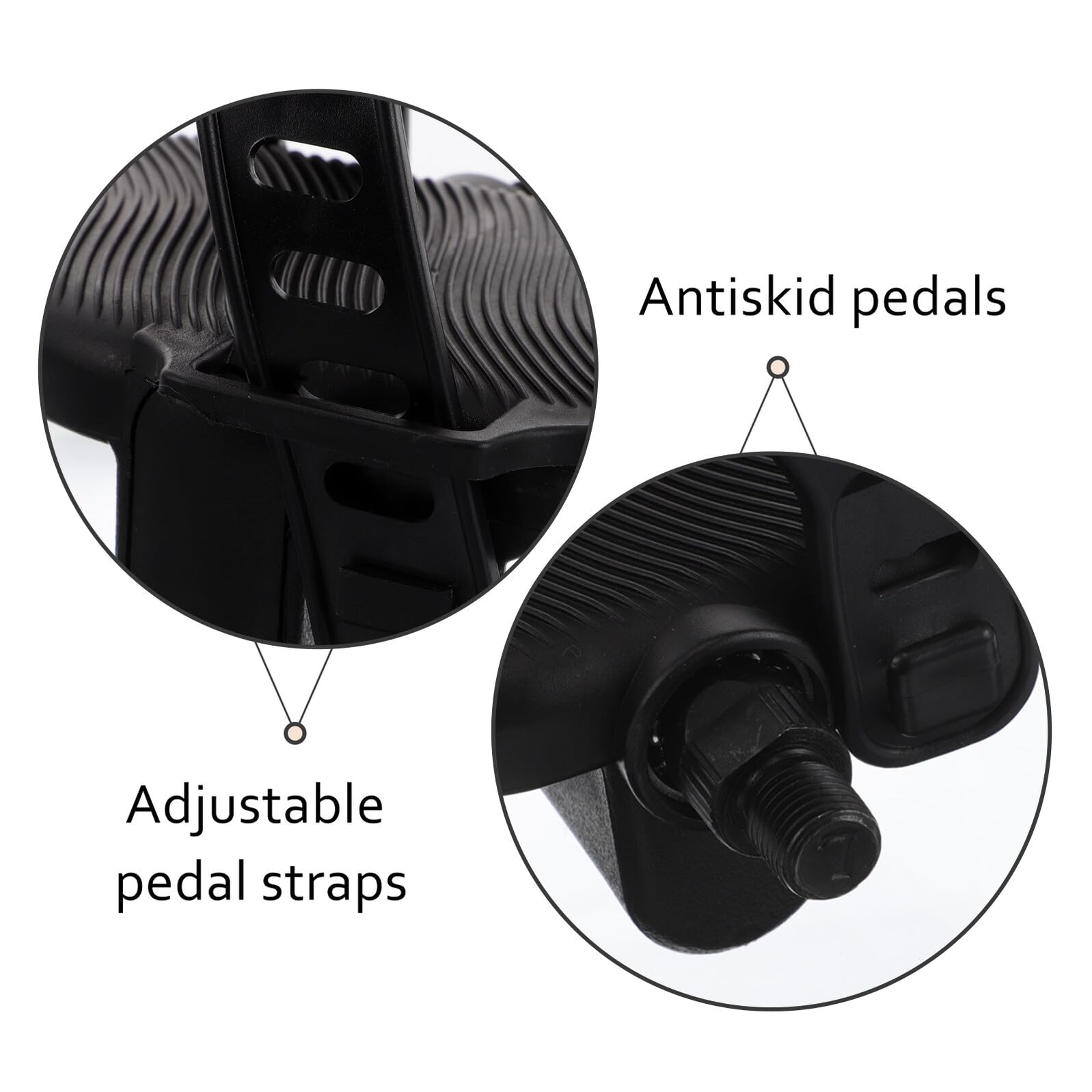 Mikikit Pedales de Bicicleta Antideslizantes de PP para Bicicleta Estática, Fáciles de Desmontar, para Uso en Casa o Entorno Comercial