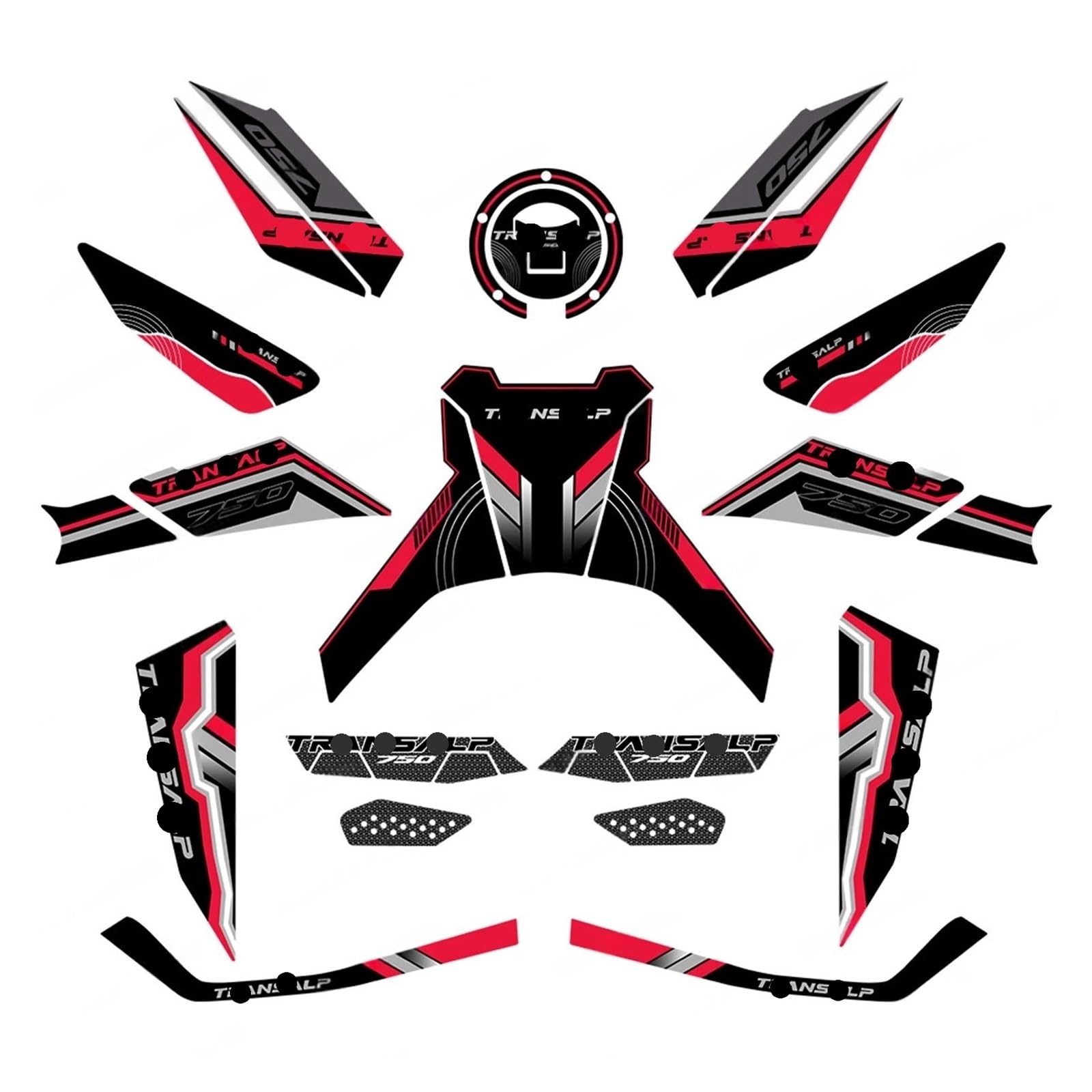 Autocollant réservoir Transalp XL 750 contre rayures de blouson moto