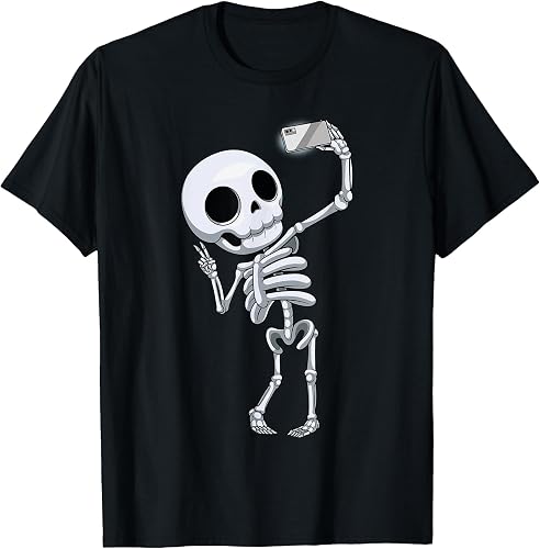 Skeleton Selfe Shirt - Funny Skeleton Halloween Costume