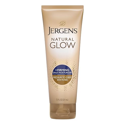 Miniatura 1 de Jergens Glow natural  reafirmante Tanner Tanner sin sol para tono de piel mediano a profundo Loción corporal de reafirmación contra celulitis para