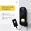 Waterproof Smart Lock For Gate Outdoor Keyless Electric Rim Double Sided Fingerprint Reader Lock With Ttlock App(Double side)