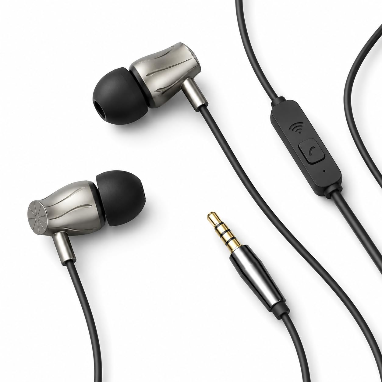 Wired Earbuds with Microphone, 3.5mm in-Ear Headphones with Volume Control, Noise Isolating Wired Earphones for School, Work, Travel