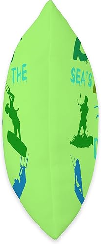 Miniatura 2 de Kitesurfer Silhouette Pattern with Seas The Day Quote 6 - Almohada de tiro (18 x 18 pulgadas), multicolor