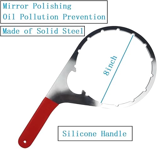 Miniatura 10 de Juego de llaves de filtro de combustible de 6 pulgadas y 8 pulgadas para motores diesel Detroit, Cummins, Navistar